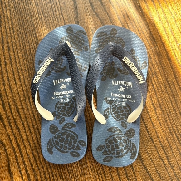 Villebrequin Havianas Chaussures Rubber Flip Flips - Picture 8 of 9